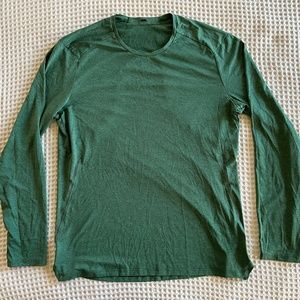 Green Lulu Long Sleeve Running Shirt
